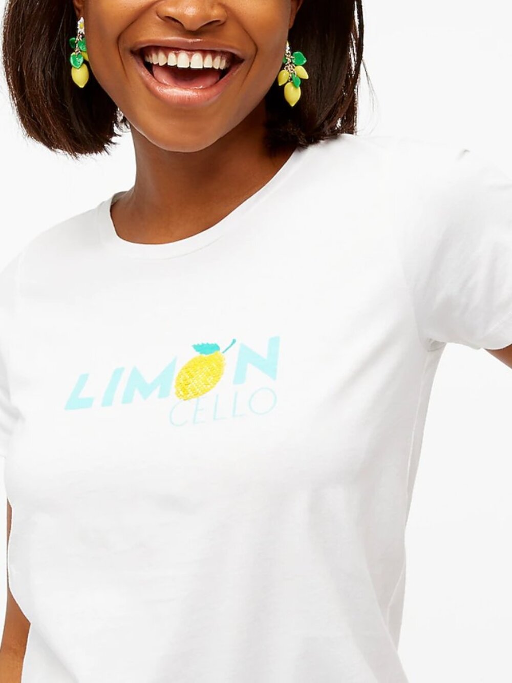 J. CREW Factory Lemon Limoncello Graphic Collector Tee Short Sleeve TShirt NEW